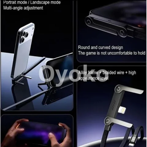 240W Foldable Stand Braided Elbow Type-C to Type-C Fast Charging Data Cable