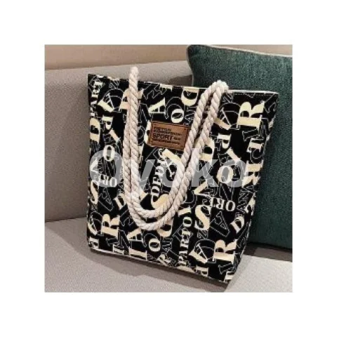Women's Canvas Shoulder Shopping Bag