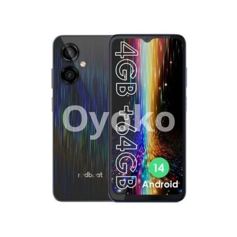 redbeat D5 Android 14 Smartphones 4+64GB ROM, 6.52 inch, 5000mAh/Dual SIM/GPS/WiFi/BT5.0, 13MP+5MP,Black