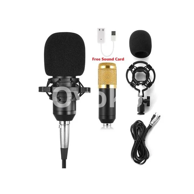 Microphone Condenser Microphone Audio Mic Studio Sound Recording Microphone - Gold